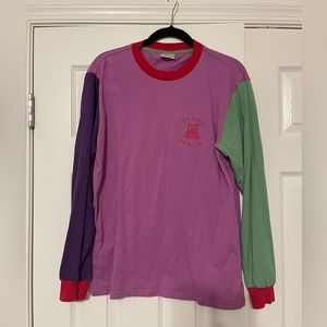 Teddy Fresh Color Block Long Sleeve Top